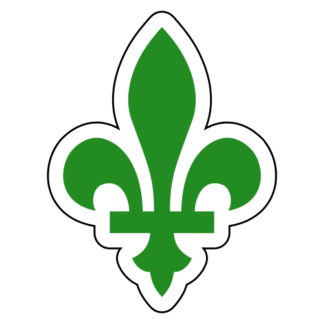 Québec Fleur De Lys Sticker (Green)